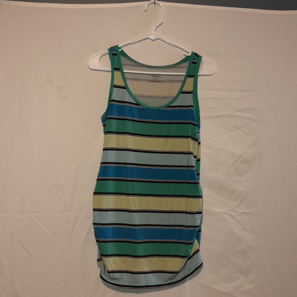 Multi-colored Striped Maternity tank top